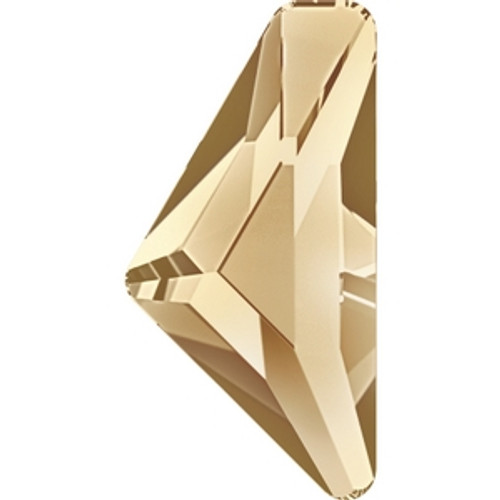 Swarovski 2738 12mm Crystal Golden Shadow Triangle Alpha Flatbacks