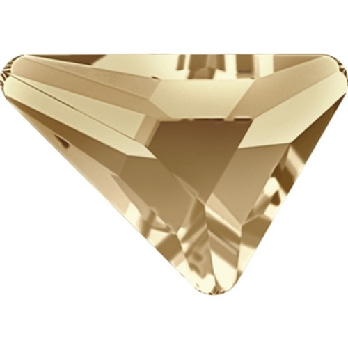 Swarovski 2739 6mm Crystal Golden Shadow Hot Fix Triangle Beta Flatbacks