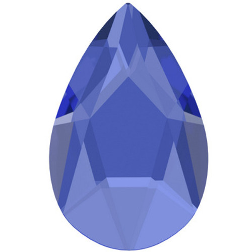 Swarovski 2303 8mm Pear Flatback Sapphire