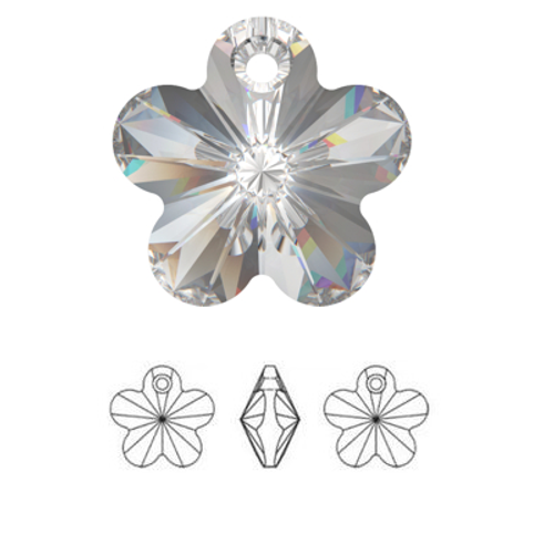 Swarovski 6744 14mm Flower Pendant Jonquil (4  pieces)