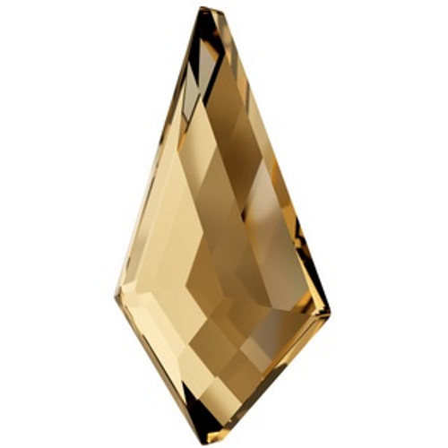 Swarovski 2771 8.6mm Kite Flatback Crystal Goldden Shadow  Flatbacks