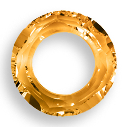 Swarovski 4139 20mm Round Ring Beads Crystal Copper
