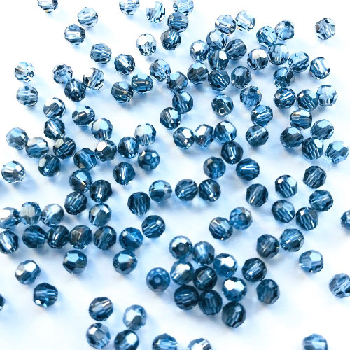 Buy Swarovski 5000 4mm Round Beads Light Sapphire Satin  (72 pieces)