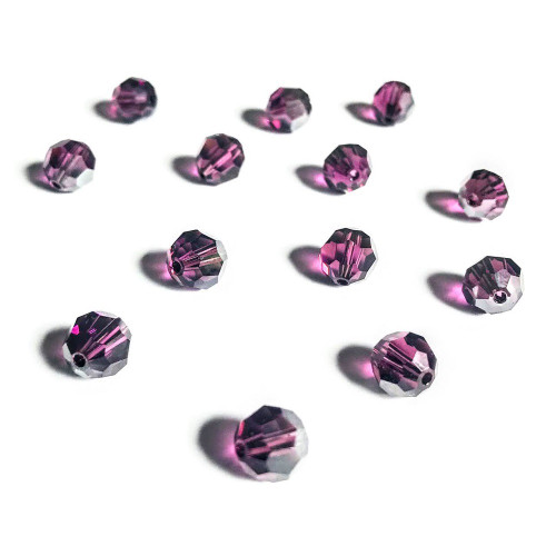 Buy Swarovski 5000 8mm Round Beads Amethyst Satin  (12 pieces)