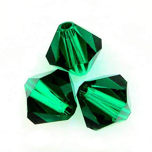 Swarovski 5328 6mm Xilion Bicone Beads Emerald