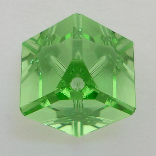 Swarovski 5600 4mm Offset Cube Beads Peridot