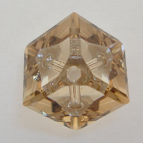 Swarovski 5600 8mm Offset Cube Beads Crystal Golden Shadow