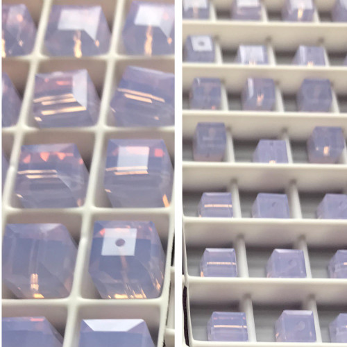 Buy Swarovski 5601 4mm Cube Beads Violet Opal   (36 pieces)