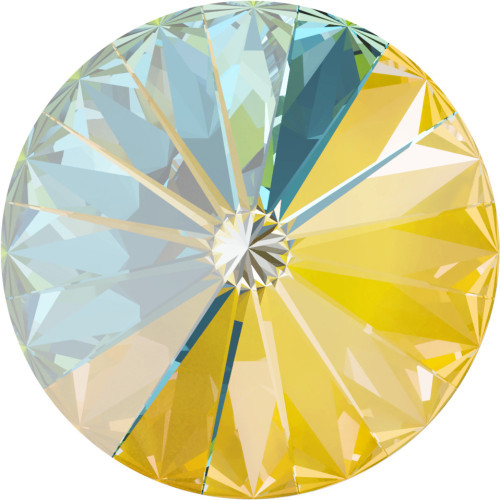 1122 Xilion Round Stones 12mm Crystal Sunshine DeLight