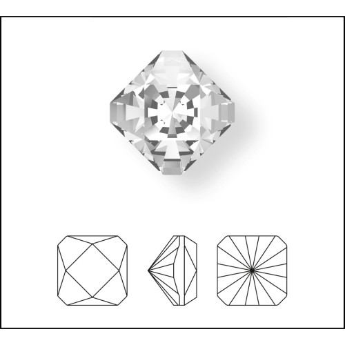4499 Kaleidoscope Square Fancy Stones 10mm Crystal Vitrail Medium