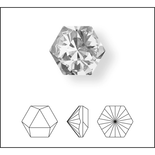 4699 Kaleidoscope Hexagon Fancy Stones 14mm Crystal Sunshine DeLight