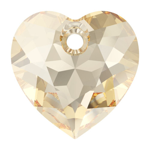 Swarovski 6432 14.5mm Heart Cut Pendants Crystal Golden Shadow