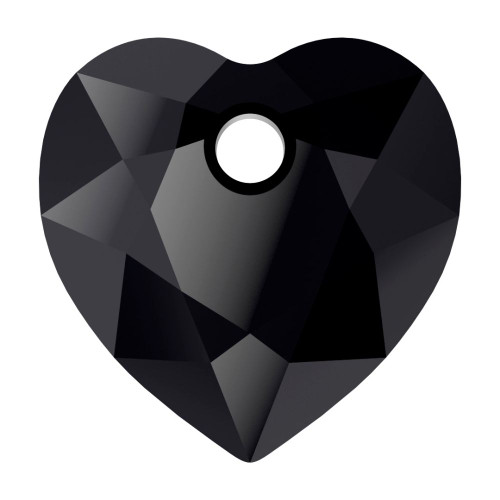 Swarovski 6432 14.5mm Heart Cut Pendants Jet