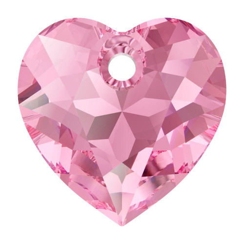 Swarovski 6432 14.5mm Heart Cut Pendants Rose