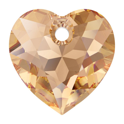 Swarovski 6432 8mm Heart Cut Pendants Light Colorado Topaz