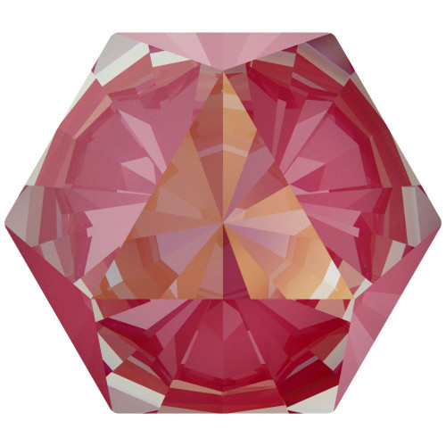 Swarovski 4699 9mm Kaleidoscope Hexagon Fancy Stones Crystal Lotus Pink Delite