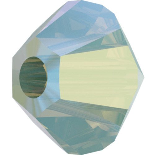 Swarovski 5328 4mm Xilion Bicone Beads Chrysolite Opal Shimmer