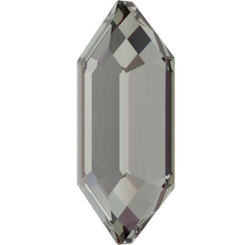 Swarovski 2776 16.5mm Elongated Hexagon Flatback Black Diamond