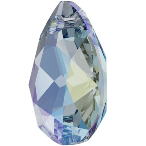 Swarovski 6433 11.5mm Pear Cut Pendants Aquamarine Shimmer