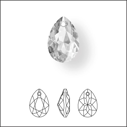 Swarovski 6433 11.5mm Pear Cut Pendants Crystal