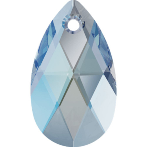 Swarovski 6106 16mm Pearshape Pendant Aquamarine Shimmer