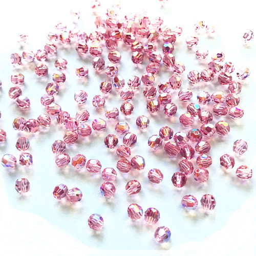 Swarovski 5000 4mm Round Beads Light Rose Shimmer (72 pieces)