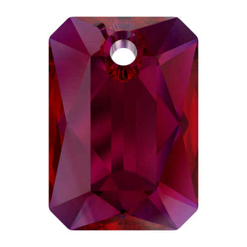 Swarovski  6435 16mm Emerald Cut Pendants Scarlet