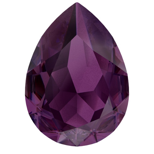 Swarovski  4320 14mm Pearshape Fancy Stones Amethyst Ignite