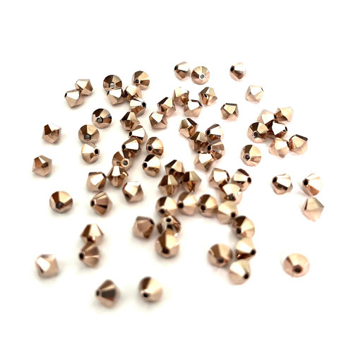 Buy Swarovski 5328 4mm Xilion Bicone Beads Crystal Rose Gold 2X (72 pieces)