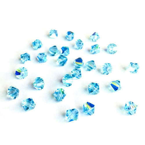 Preciosa® Crystal Bicone Beads 3mm Aqua Bohemica AB   (72 pieces)