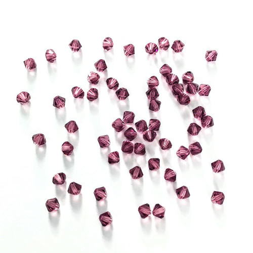 Preciosa® Crystal Bicone Beads 6mm Amethyst (36 pieces)