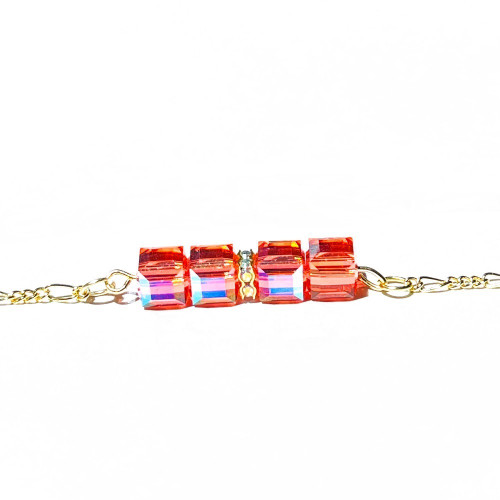 Buy Swarovski Crystal Cube Bracelet Kit ~ Featuring Padparadscha AB