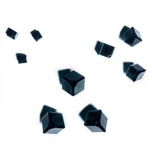 Buy Swarovski 5600 8mm Offset Cube Beads Jet   (6 pieces)