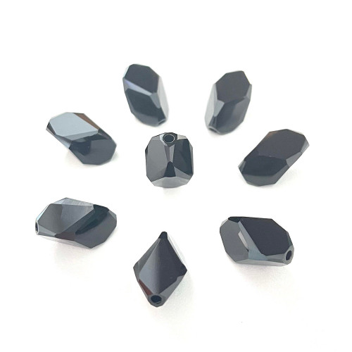 Exclusive Swarovski 5650 16mm Cubist Beads Jet   (3 pieces)