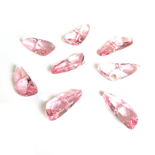 Exclusive Swarovski 5590 10mm Wing Beads Light Rose  (6 pieces)