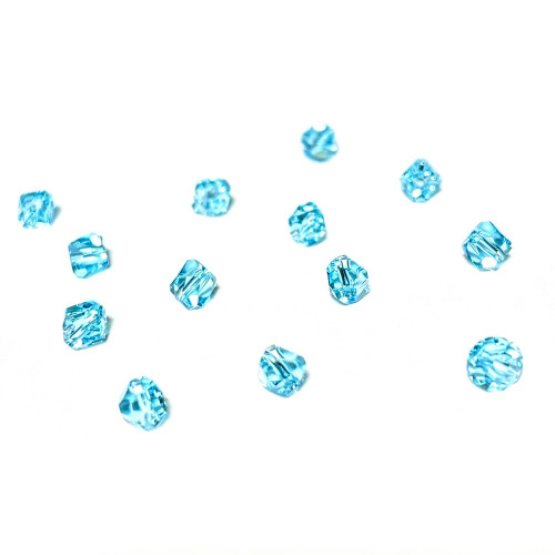 Buy Swarovski 5603 4mm Graphic Cube Beads Aquamarine  (13 pieces)