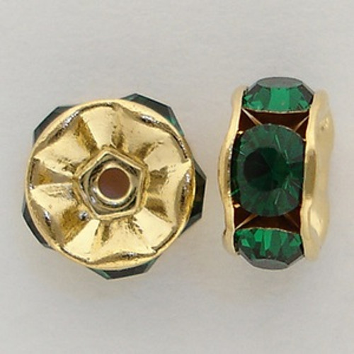 Swarovski 5820 4mm Rhinestone Rondelles Emerald