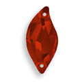 Swarovski 3254 20mm Leaf Sew On x9 Crystal Red Magma