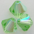 Swarovski 5328 4mm Xilion Bicone Beads Peridot AB