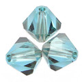 Swarovski 5328 3mm Bicone Beads Aquamarine Satin