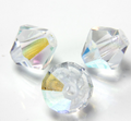 Preciosa 4mm  Bicone Beads Crystal AB  (72 pieces)