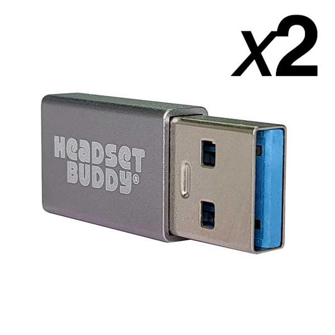 to USB-A Adapter - USB-C Male to Female Adapter for Type A Devices - [Pack of 2] - Headset Buddy