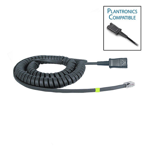 PLTQD-RJ9Cisco - RJ9 Plantronics-Poly Compatible Lower Cable for Cisco Telephone