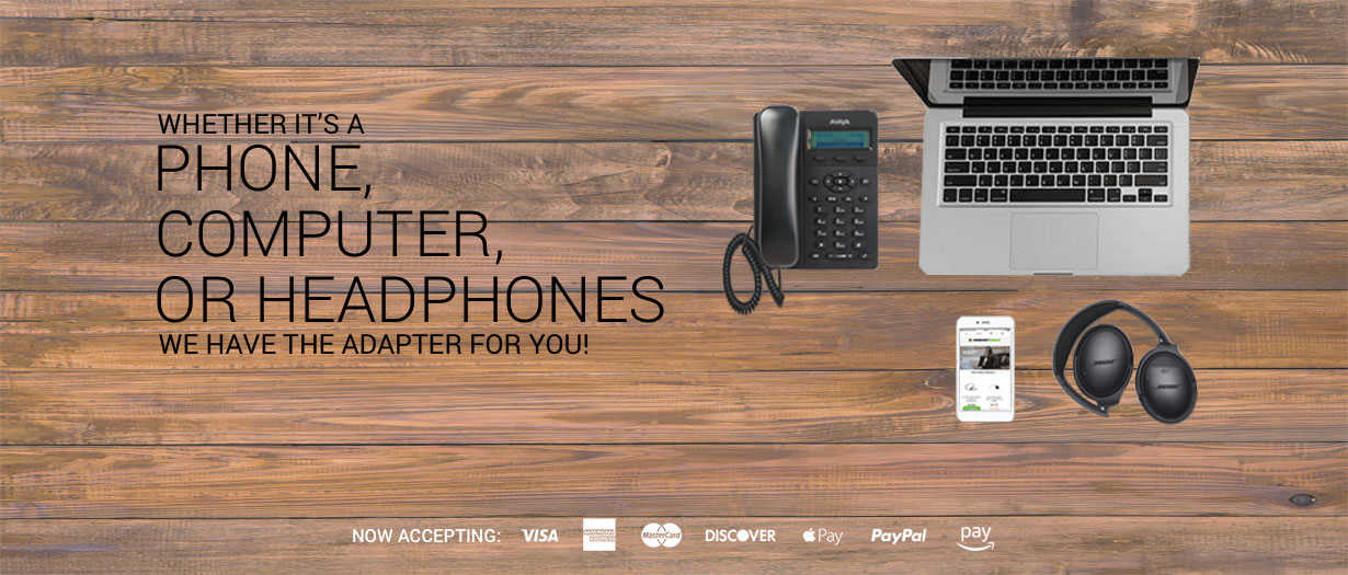 Headset Adapters for Phones, PC's, and Headphones Headsetbuddy