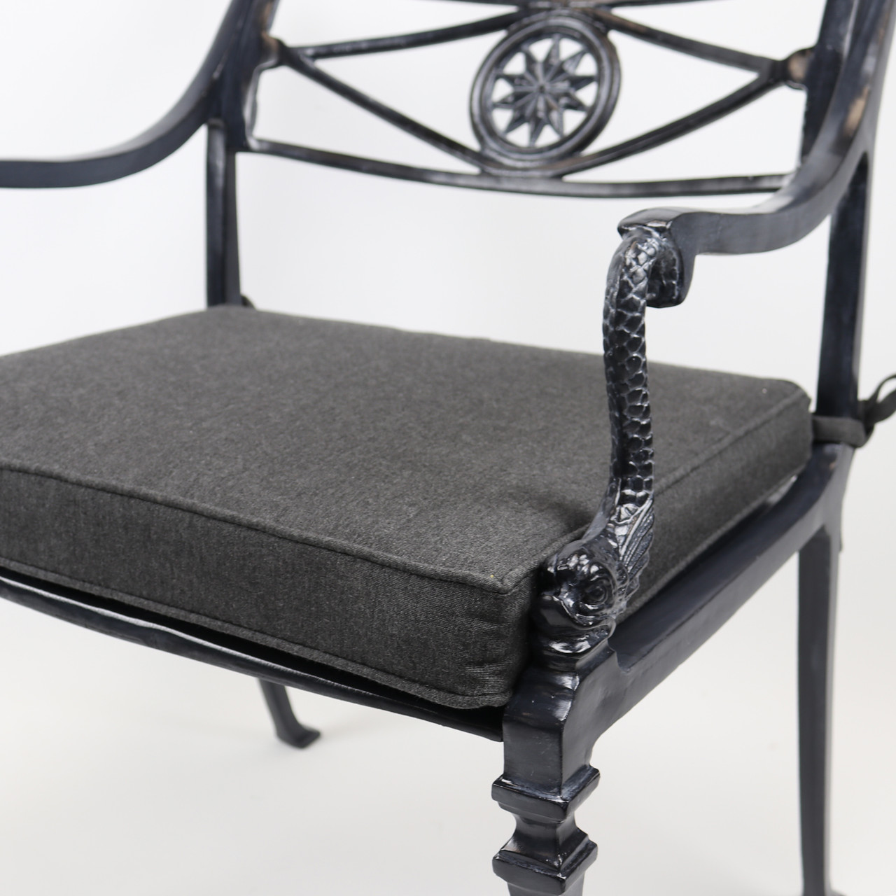 Star and Dolphin Arm Chair with Filigree Seat - Kenneth Lynch and Sons