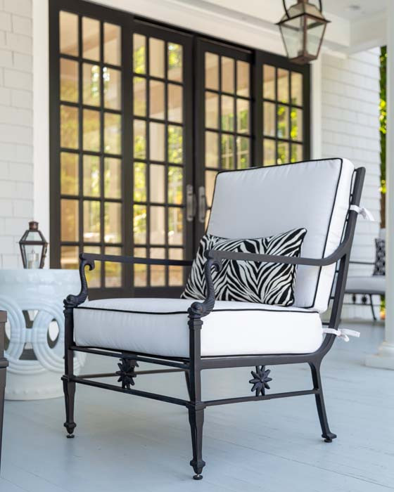 Dolphin Arm Grand Chair - Kenneth Lynch and Sons