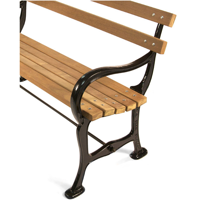 Central Park Settee with Armrest - Kenneth Lynch and Sons