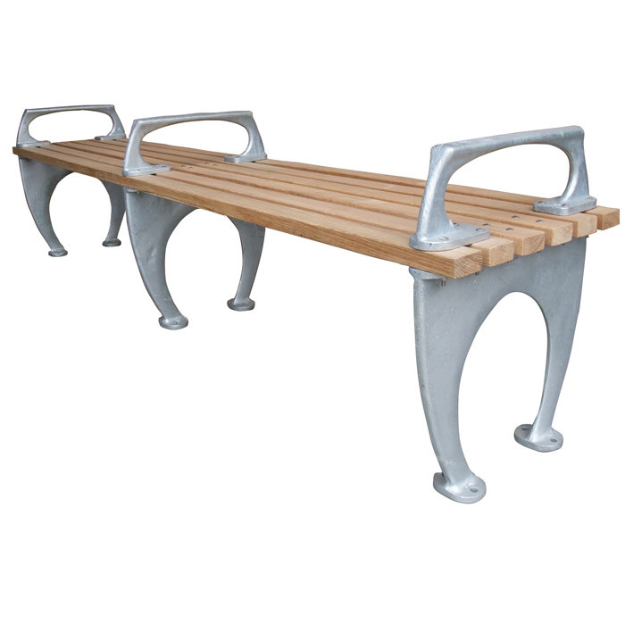 1964 World's Fair Backless Bench with Armrests - Kenneth Lynch and