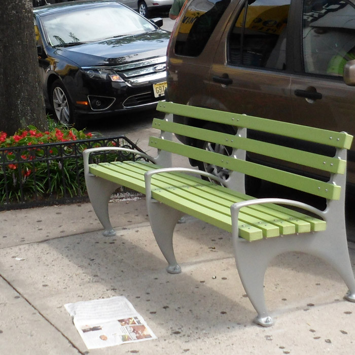 1964 Worlds Fair Bench with Integral Armrests - Kenneth Lynch and Sons