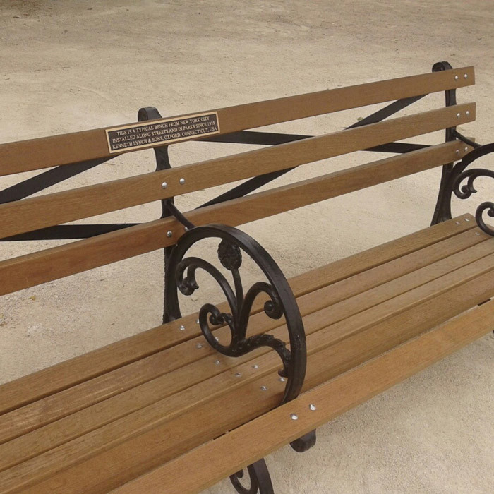 1939 World's Fair Bench with Ornamentation - Kenneth Lynch and Sons